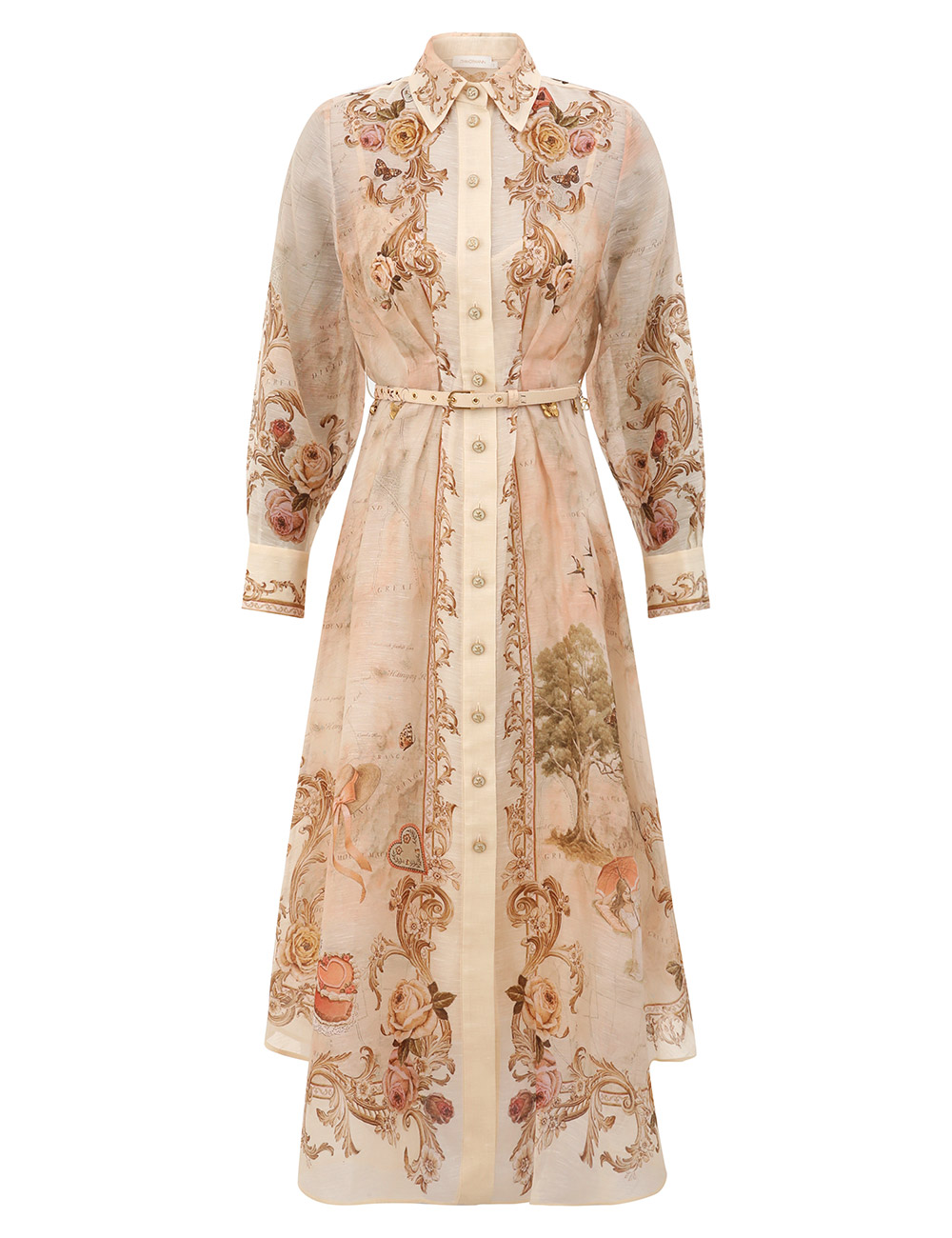 Zimmermann Memento Buttoned Midi Dress