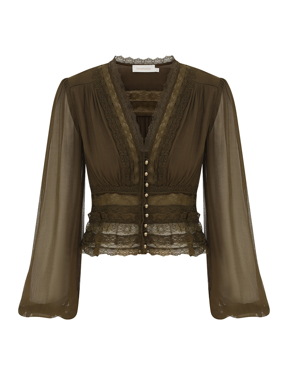 Zimmermann Memento V Neck Blouse