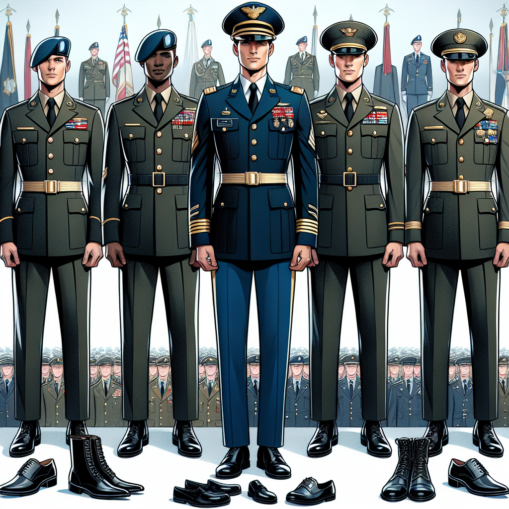 Illustrate an exquisite style guide for military ceremonies. Include a varied range of outfit ideas that blend uniformity and originality effortlessly. Show well-dressed military personnel of different descents and genders, creating an inclusive scene. Display formal military clothing such as dress jackets and berets, crucial to the military aesthetic. Have other elements like gloves, belt, boots and badges prominent on these uniforms. Make sure to also include a few subtle and unique additions which are within the traditional military style norms to reflect the term 'cover-ups'. The background should be a grand military setting to complete the image. However, ensure no specific recognizable insignias or badges are shown to respect copyright and privacy aspects.