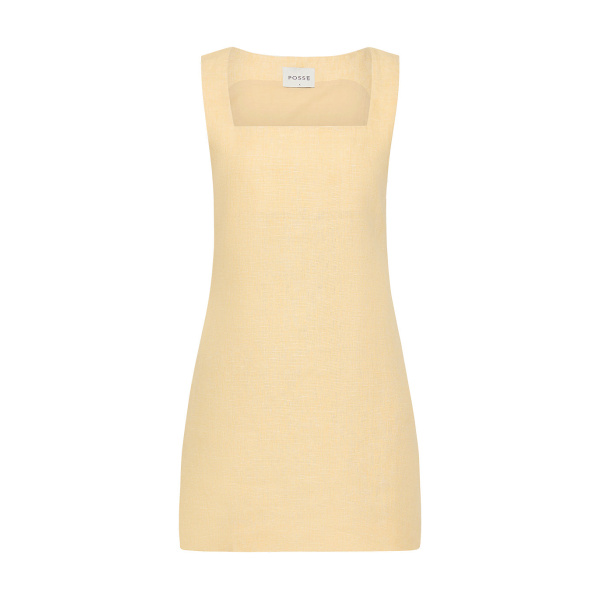 Alice Mini Dress - Dusty Citron by Posse the Label ‚Äì luxury dresses in Yellow available at Luxury Shoes 