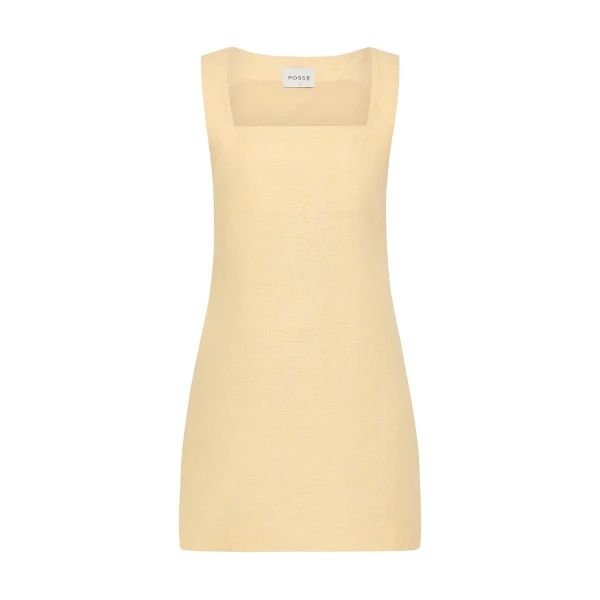 Alice Mini Dress - Dusty Citron by Posse the Label ‚Äì luxury dresses in Yellow available at Luxury Shoes 