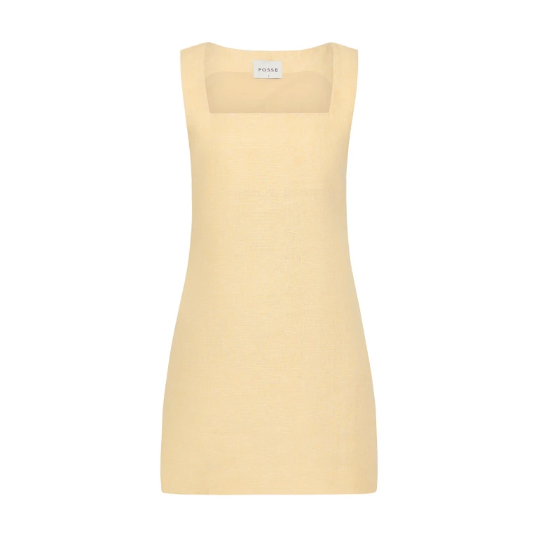 Alice Mini Dress - Dusty Citron by Posse the Label ‚Äì luxury dresses in Yellow available at Luxury Shoes 