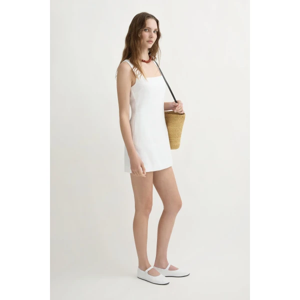 Posse Alice Mini Dress - Ivory – sustainable Dresses in Ivory from Australian designer at Luxury Shoes .