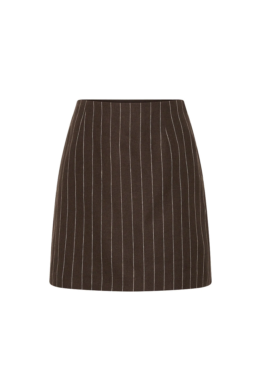 Posse Alice Skirt - Chocolate Cream Pinstripe – Minimalist Sustainable Skirts | Luxury Shoes Alice Skirt - Chocolate Cream Pinstripe by Posse the Label ‚Äì luxury skirts in Brown available at Luxury Shoes