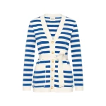 Ari Cardigan - Blue Stripe by Posse the Label ‚Äì luxury knitwear in Blue available at Luxury Shoes 