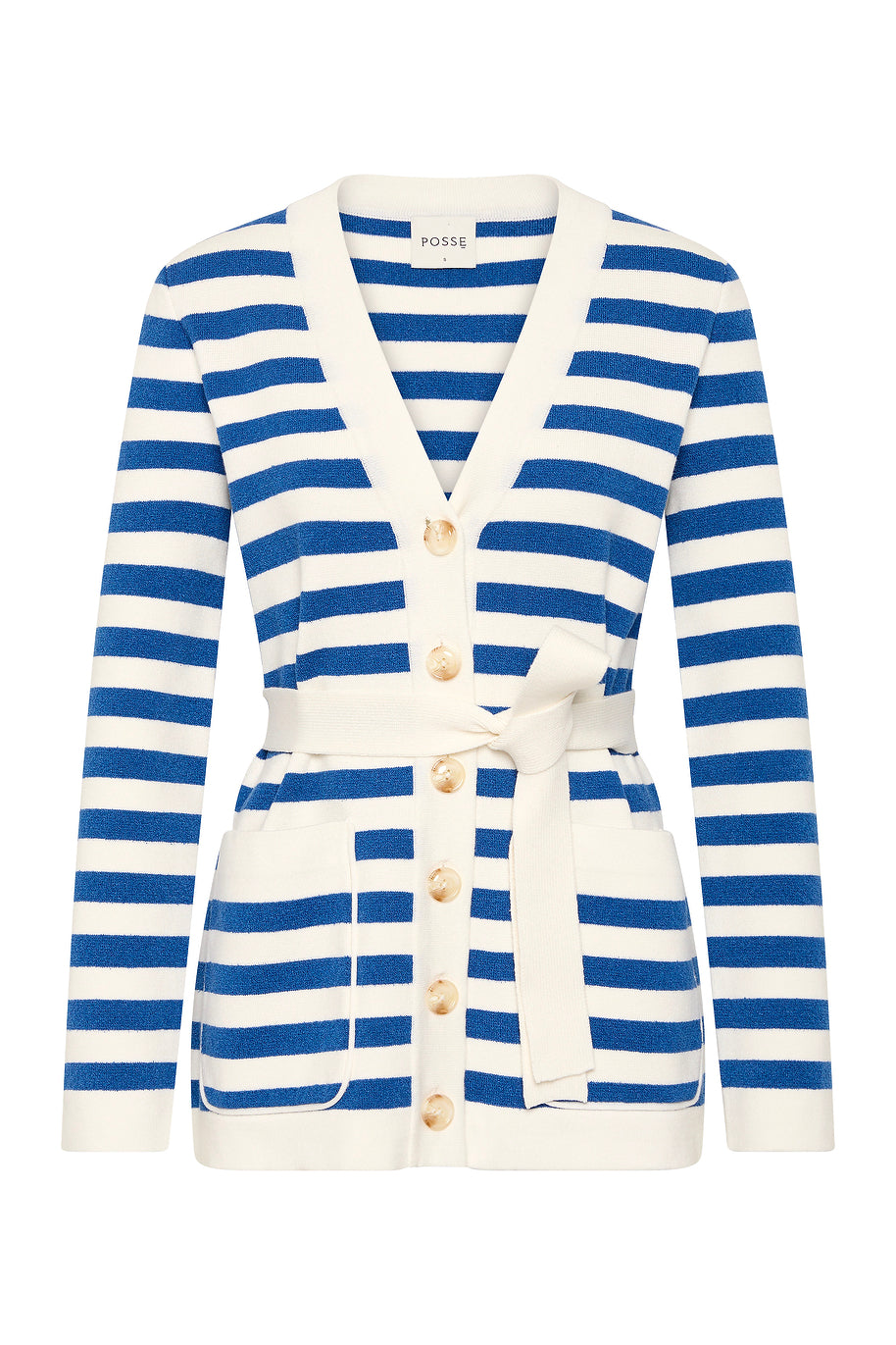 Posse The label Ari Cardigan – Blue Stripe