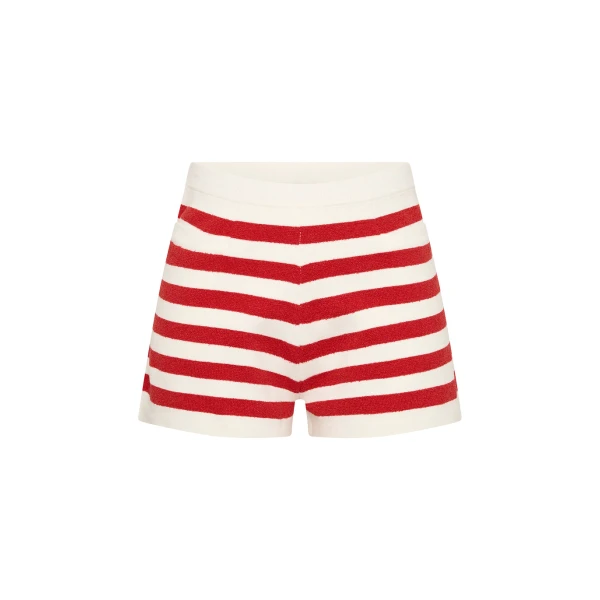 Ari Short - Coral Stripe by Posse the Label ‚Äì luxury shorts in Multicolour available at Luxury Shoes 