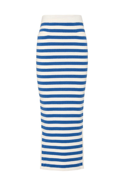 Ari Skirt - Blue Stripe by Posse the Label ‚Äì luxury skirts in Blue available at Luxury Shoes 