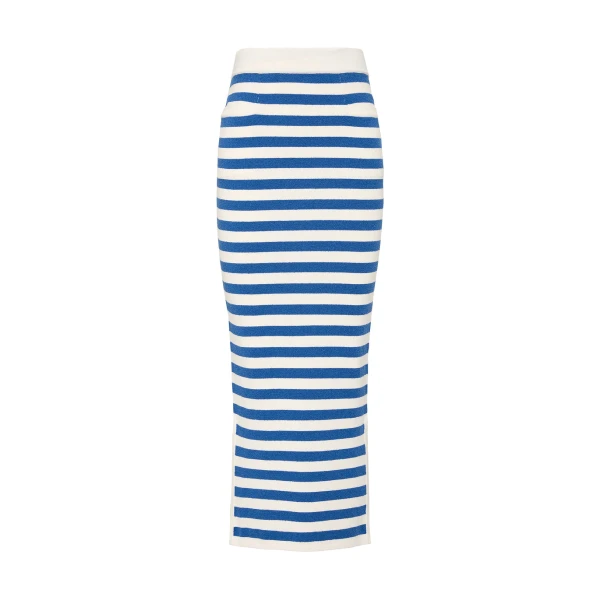 Ari Skirt - Blue Stripe by Posse the Label ‚Äì luxury skirts in Blue available at Luxury Shoes 