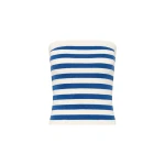 Ari Strapless Top - Blue Stripe by Posse the Label ‚Äì luxury tops in Blue available at Luxury Shoes 