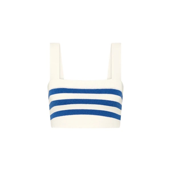 Ari Top - Blue Stripe by Posse the Label ‚Äì luxury tops in Blue available at Luxury Shoes 