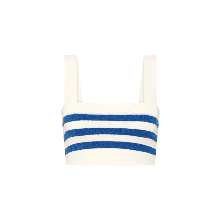 Ari Top - Blue Stripe by Posse the Label ‚Äì luxury tops in Blue available at Luxury Shoes 