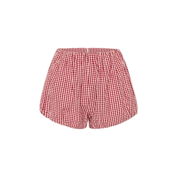 Aurelia Short - Red Gingham by Posse the Label ‚Äì luxury shorts in Red available at Luxury Shoes 