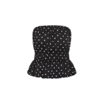 Aurelia Strapless Top - Black White Polka Dot by Posse the Label ‚Äì luxury tops in Black available at Luxury Shoes 