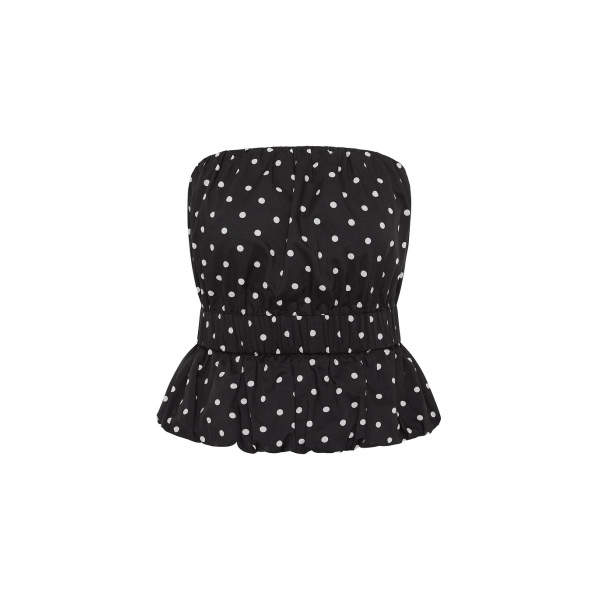 Aurelia Strapless Top - Black White Polka Dot by Posse the Label ‚Äì luxury tops in Black available at Luxury Shoes 