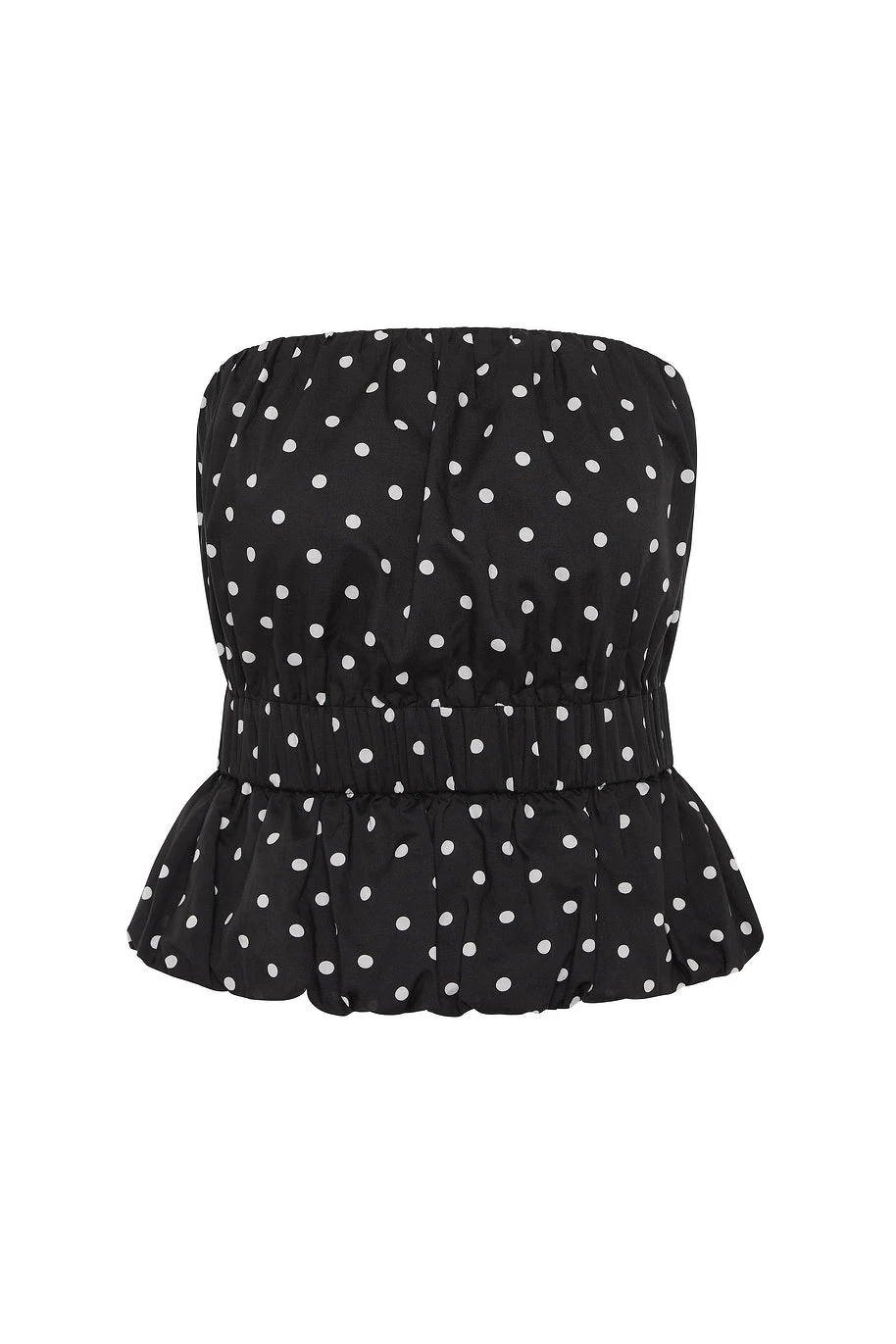 Posse Aurelia Strapless Top - Black White Polka Dot – Minimalist Sustainable Tops | Luxury Shoes Aurelia Strapless Top - Black White Polka Dot by Posse the Label ‚Äì luxury tops in Black available at Luxury Shoes