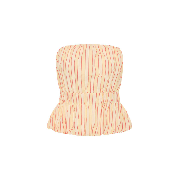 Aurelia Strapless Top - Shortbread Stripe by Posse the Label ‚Äì luxury shorts in Multicolour available at Luxury Shoes 