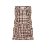 Callie Blouse - Petite Mocha Gingham by Posse the Label ‚Äì luxury tops in Brown available at Luxury Shoes 