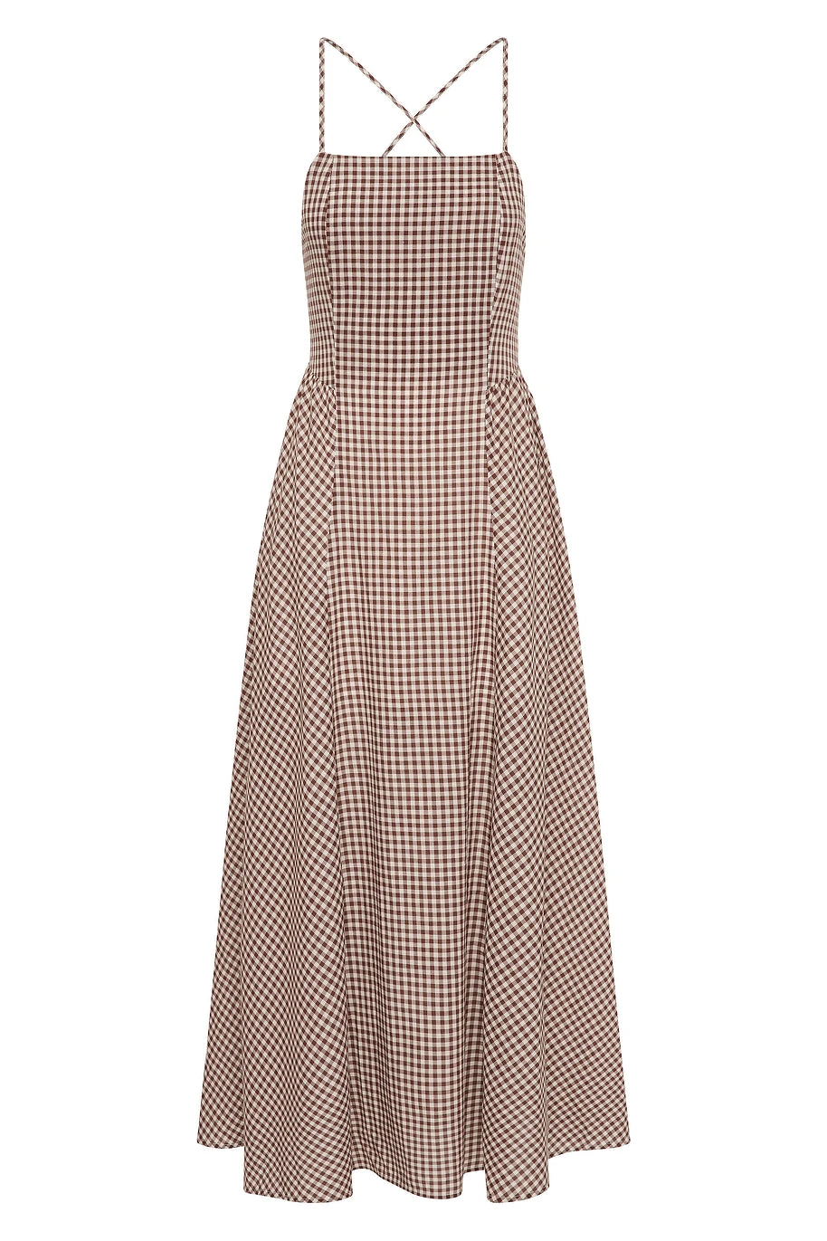 Posse Callie Dress - Petite Mocha Gingham – Minimalist Sustainable Dresses | Luxury Shoes Callie Dress - Petite Mocha Gingham by Posse the Label ‚Äì luxury dresses in Brown available at Luxury Shoes