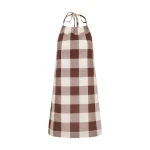 Callie Mini Dress - Mocha Gingham by Posse the Label ‚Äì luxury dresses in Brown available at Luxury Shoes 