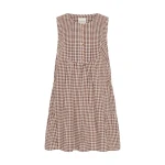 Callie Shift Dress - Petite Mocha Gingham by Posse the Label ‚Äì luxury dresses in Brown available at Luxury Shoes 