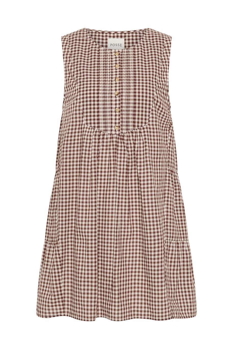 Posse The label Callie Shift Dress – Petite Mocha Gingham