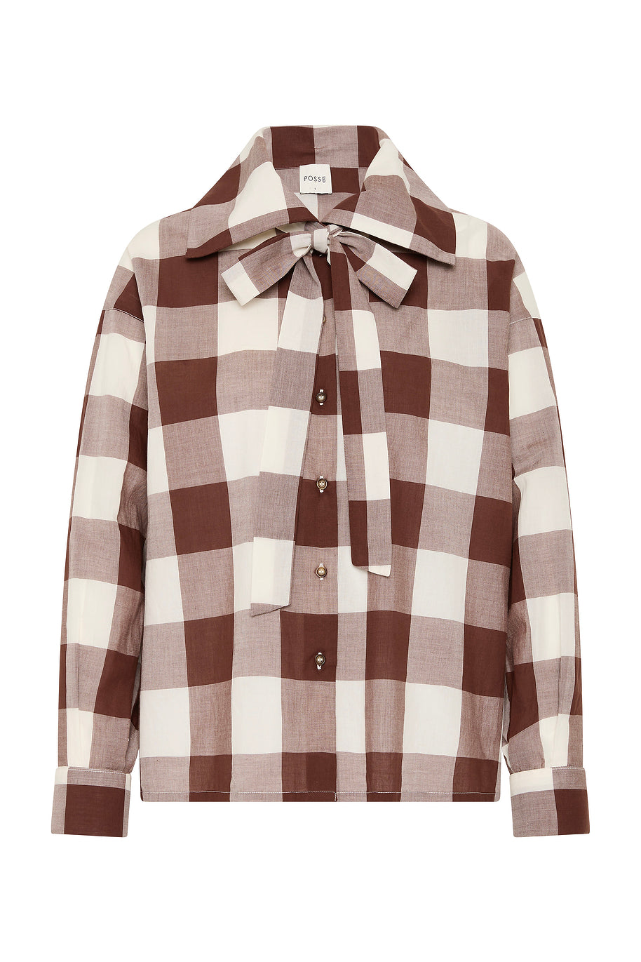 Posse The label Callie Shirt – Mocha Gingham