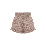 Callie Short - Petite Mocha Gingham by Posse the Label ‚Äì luxury shorts in Brown available at Luxury Shoes 