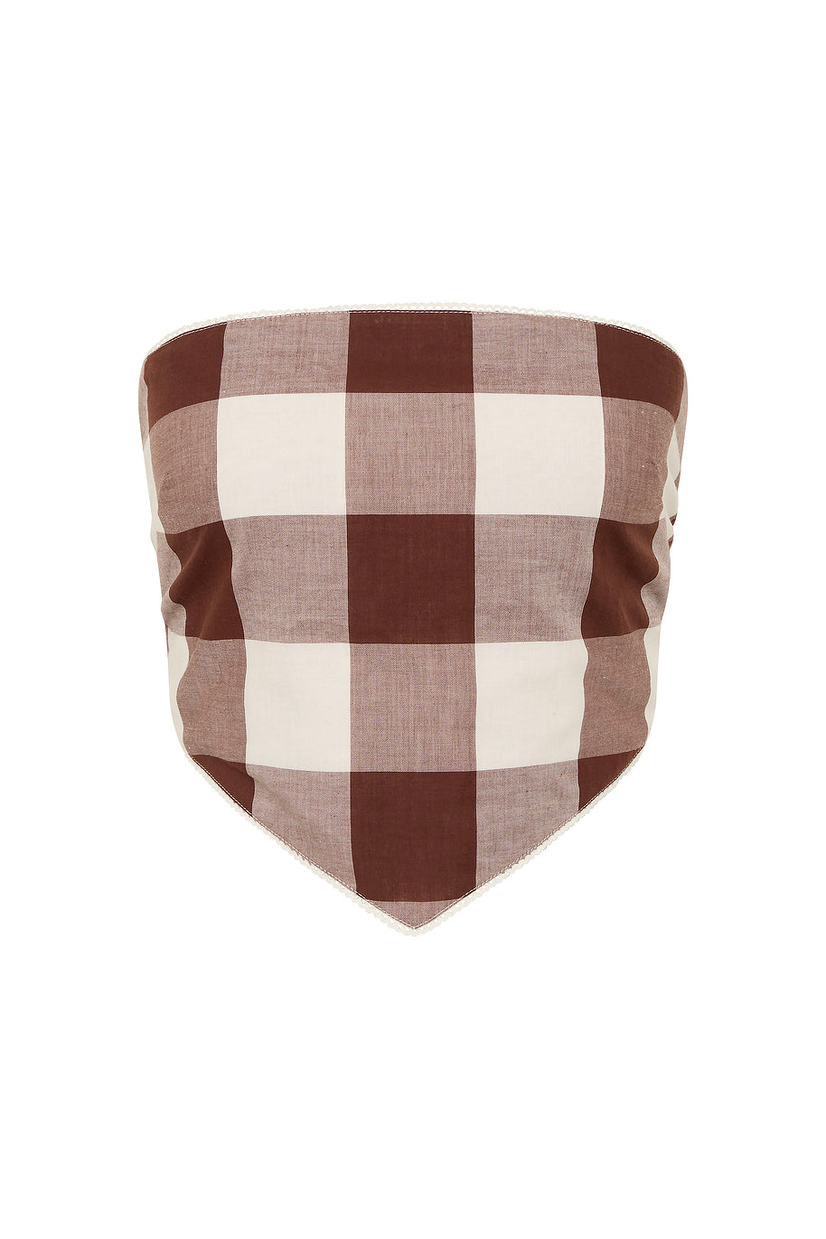 Posse The label Callie Tie Top – Mocha Gingham