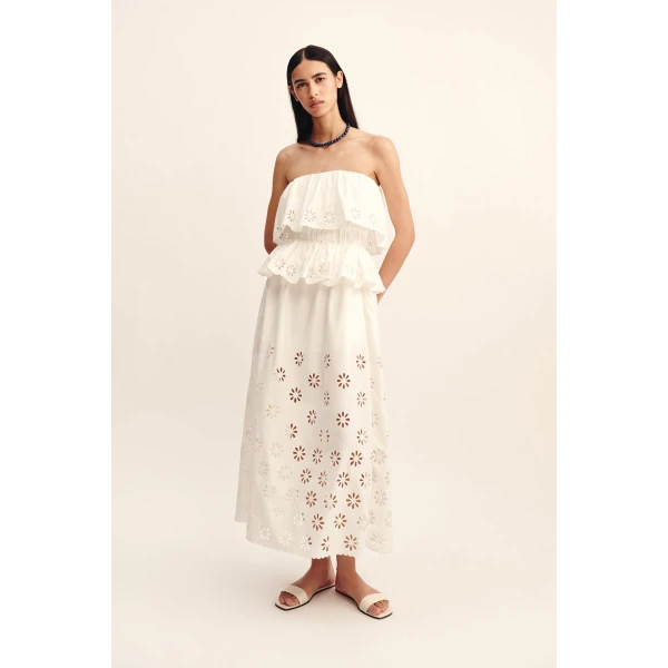 Posse Cecilia Skirt - Vintage White – sustainable Skirts in White from Australian designer at Luxury Shoes .