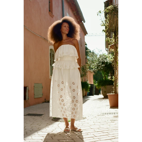 Posse Cecilia Skirt - Vintage White – sustainable Skirts in White from Australian designer at Luxury Shoes .