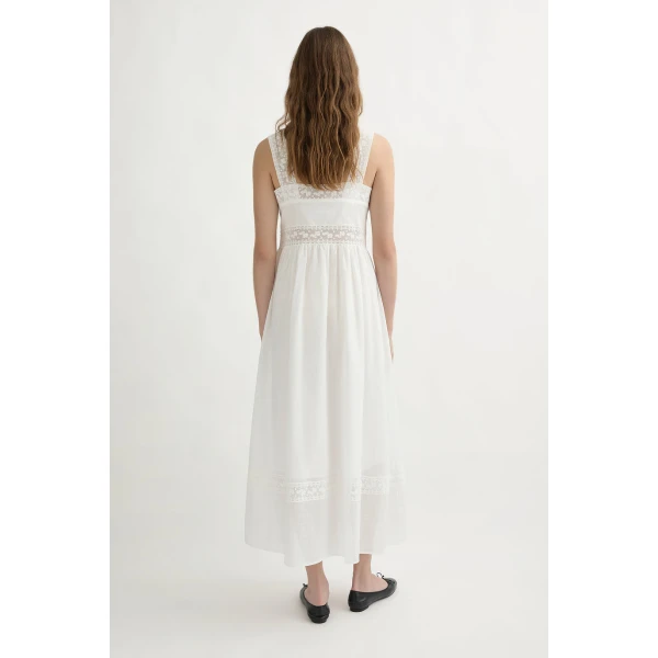 Posse Daphne Dress - Vintage White – sustainable Dresses in White from Australian designer at Luxury Shoes .