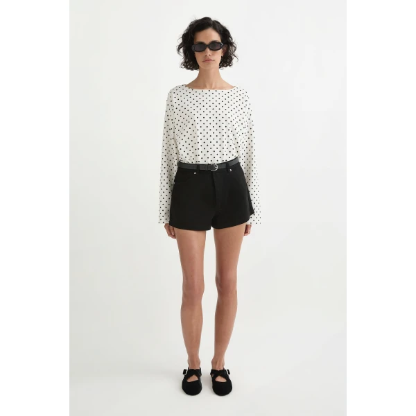 Posse Drew Hotpant - Black – sustainable Shorts in Black from Australian designer at Luxury Shoes .