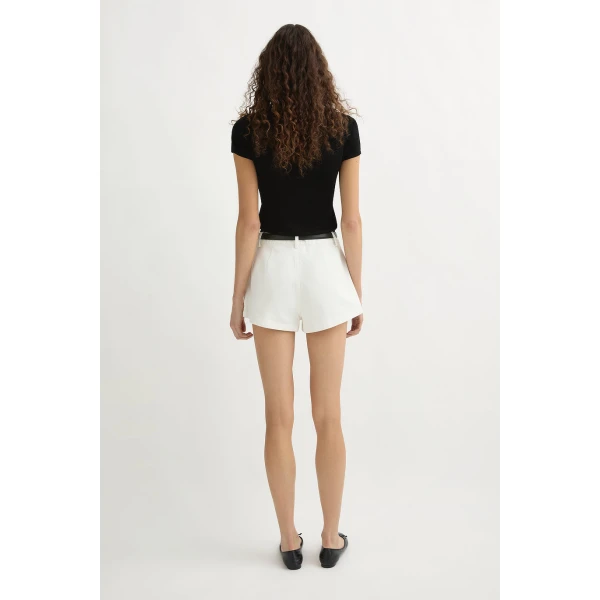 Posse Drew Hotpant - Vintage White – sustainable Shorts in White from Australian designer at Luxury Shoes .