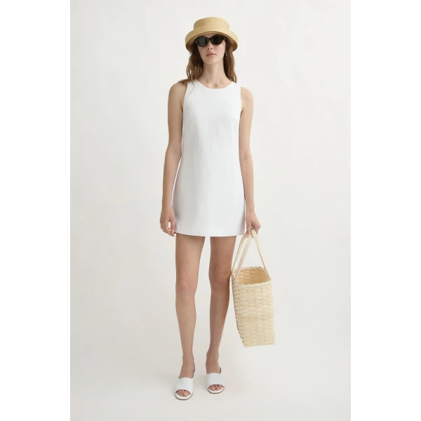 Posse Ellen Mini Dress - Ivory – sustainable Dresses in Ivory from Australian designer at Luxury Shoes .