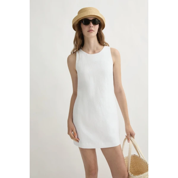Posse Ellen Mini Dress - Ivory – sustainable Dresses in Ivory from Australian designer at Luxury Shoes .