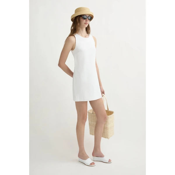 Posse Ellen Mini Dress - Ivory – sustainable Dresses in Ivory from Australian designer at Luxury Shoes .