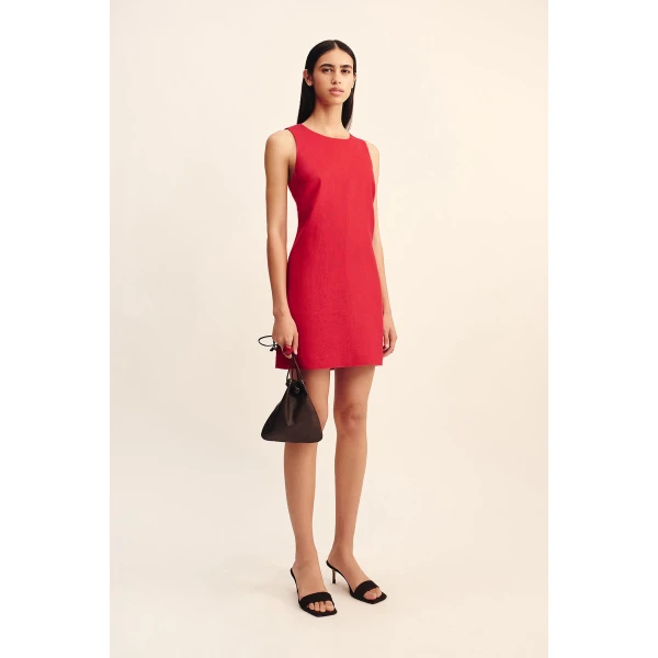 Posse Ellen Mini Dress - Red – sustainable Dresses in Red from Australian designer at Luxury Shoes .