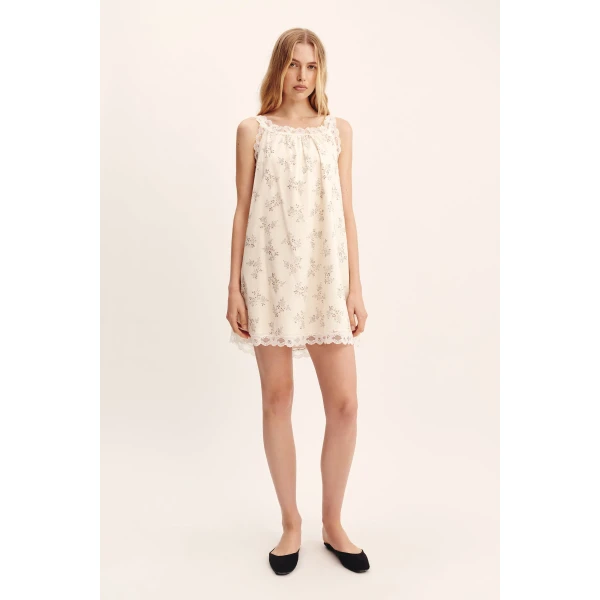 Posse Elodie Mini Dress - Blue Blooms – sustainable Dresses in Blue from Australian designer at Luxury Shoes .