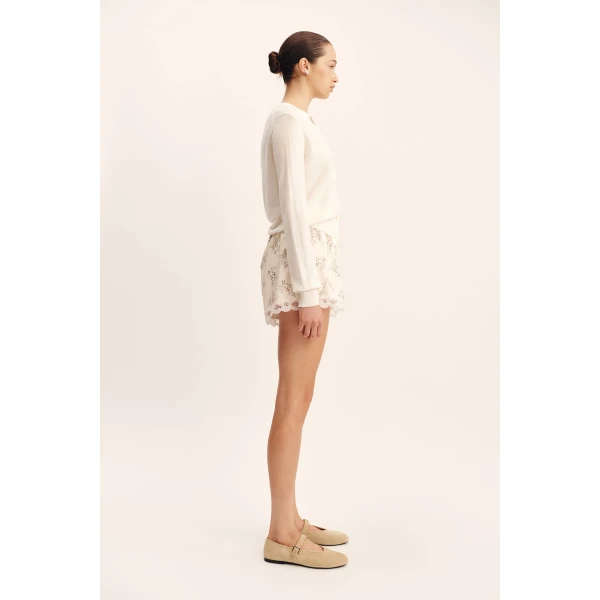 Posse Elodie Short - Blue Blooms – sustainable Shorts in Blue from Australian designer at Luxury Shoes .