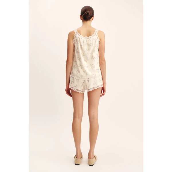 Posse Elodie Top - Blue Blooms – sustainable Tops in Blue from Australian designer at Luxury Shoes .