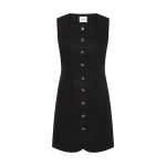 Emma Button Down Dress - Black by Posse the Label ‚Äì luxury dresses in Black available at Luxury Shoes 