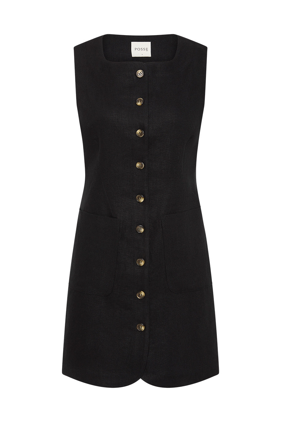 Posse The label Emma Button Down Dress – Black