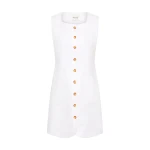 Emma Button Down Dress - Ivory by Posse the Label ‚Äì luxury dresses in Ivory available at Luxury Shoes 