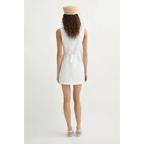 Posse Emma Button Down Dress - Ivory – sustainable Dresses in Ivory from Australian designer at Luxury Shoes .
