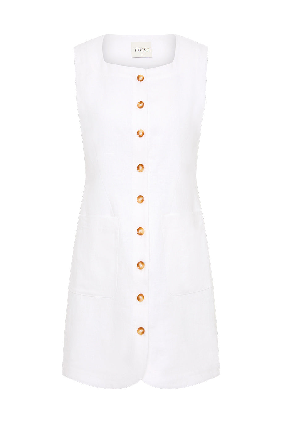 Posse The label Emma Button Down Dress – Ivory