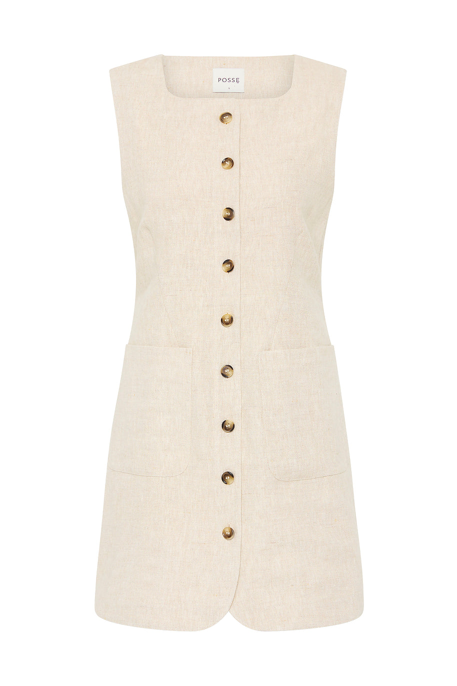 Posse The label Emma Button Down Dress – Natural