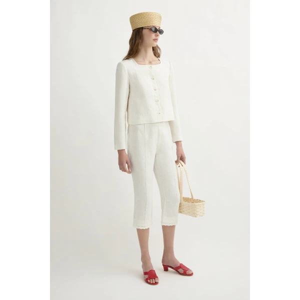 Posse Emma Jacket - Cream – sustainable Jackets in Ivory from Australian designer at Luxury Shoes .
