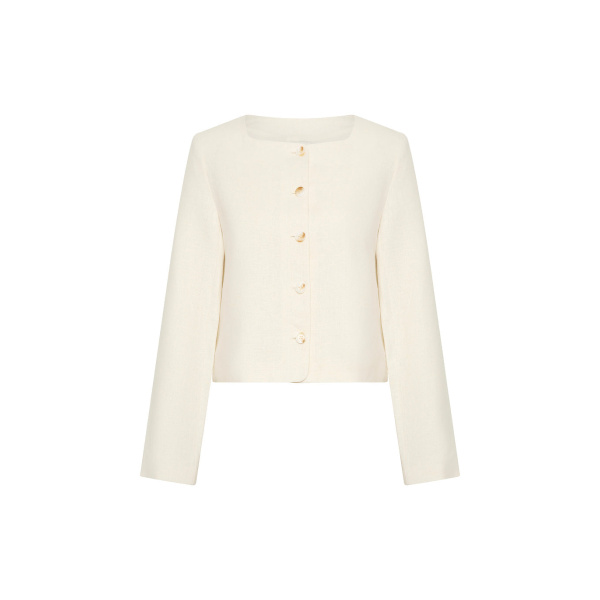 Emma Jacket - Cream by Posse the Label ‚Äì luxury jackets in Ivory available at Luxury Shoes 