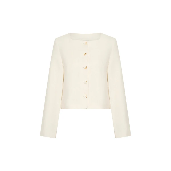 Emma Jacket - Cream by Posse the Label ‚Äì luxury jackets in Ivory available at Luxury Shoes 